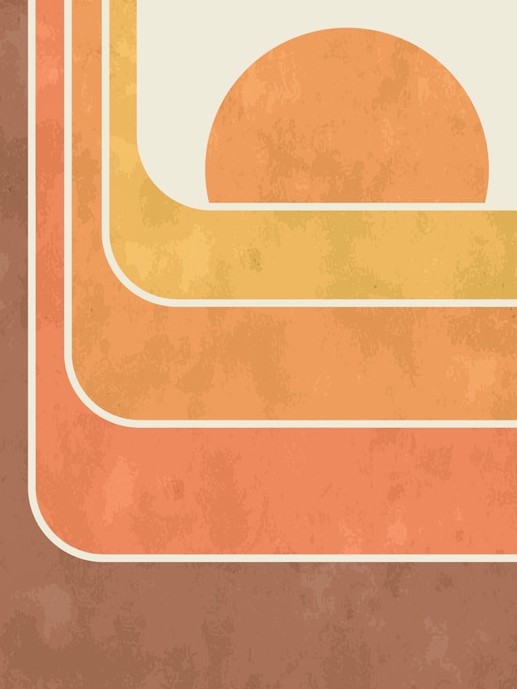 Retro Geometric Sunset 1