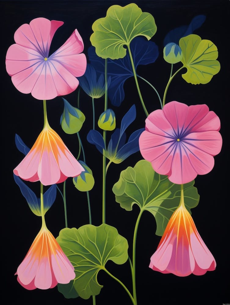 Canterbury Bells 4 Hilma Af Klint Inspired Flower Illustration