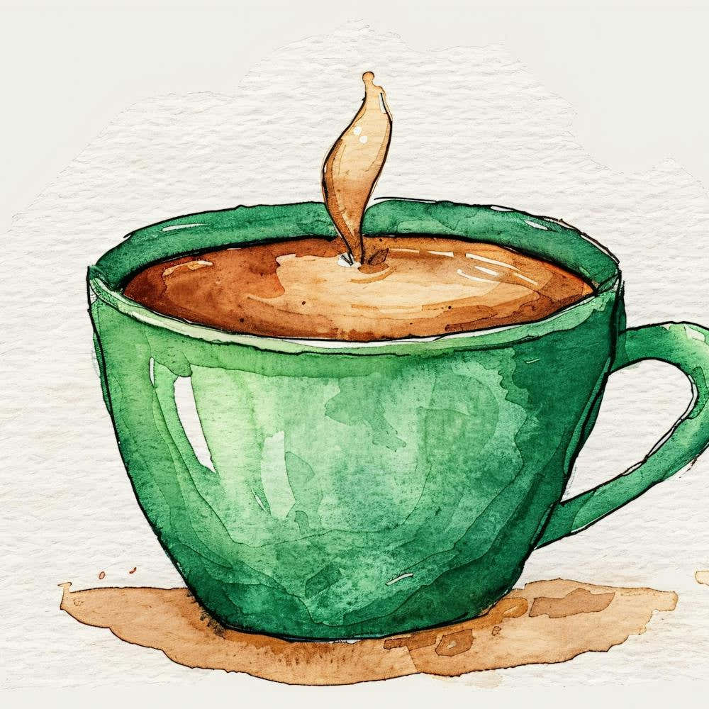 Coffee Cup Watercolor Illustration