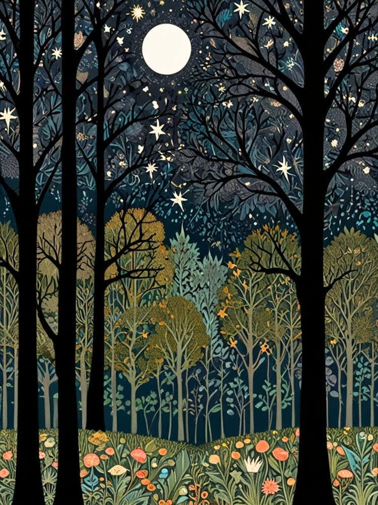 William Morris Night In The Forest 45