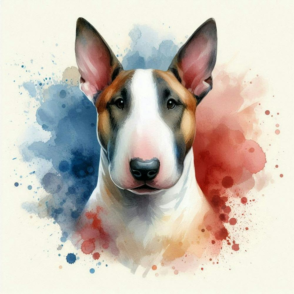 Watercolor Bull Terrier 4