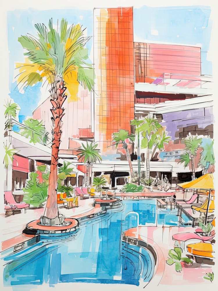 Aria Resort & Casino   Las Vegas, Nevada  Resort Storybook Illustration 4