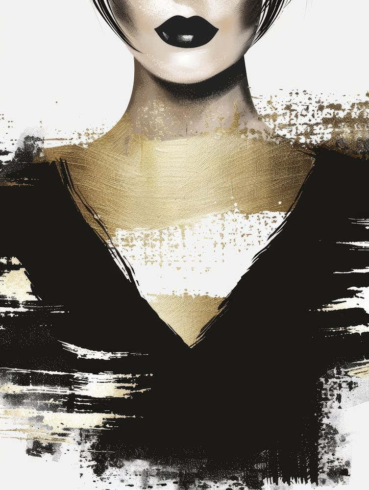 Black And Gold Canvas Print 7