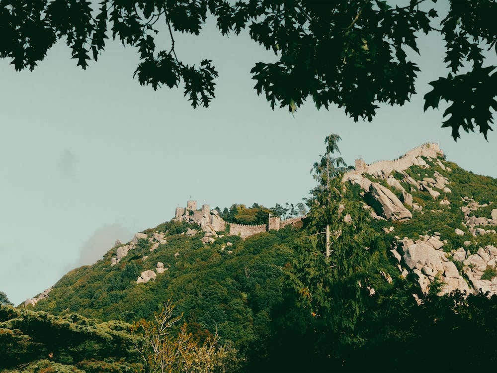 Castel In Nature Castelo Dos Mouros, Sintra, Portugal  Color Travel Photography