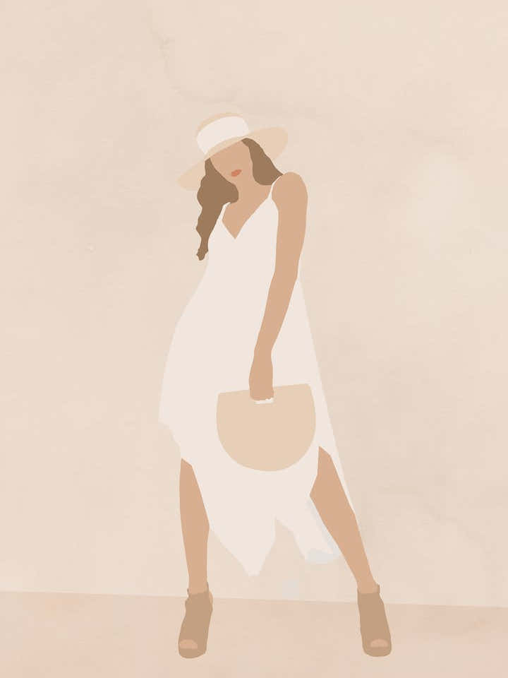 Woman In White Dress