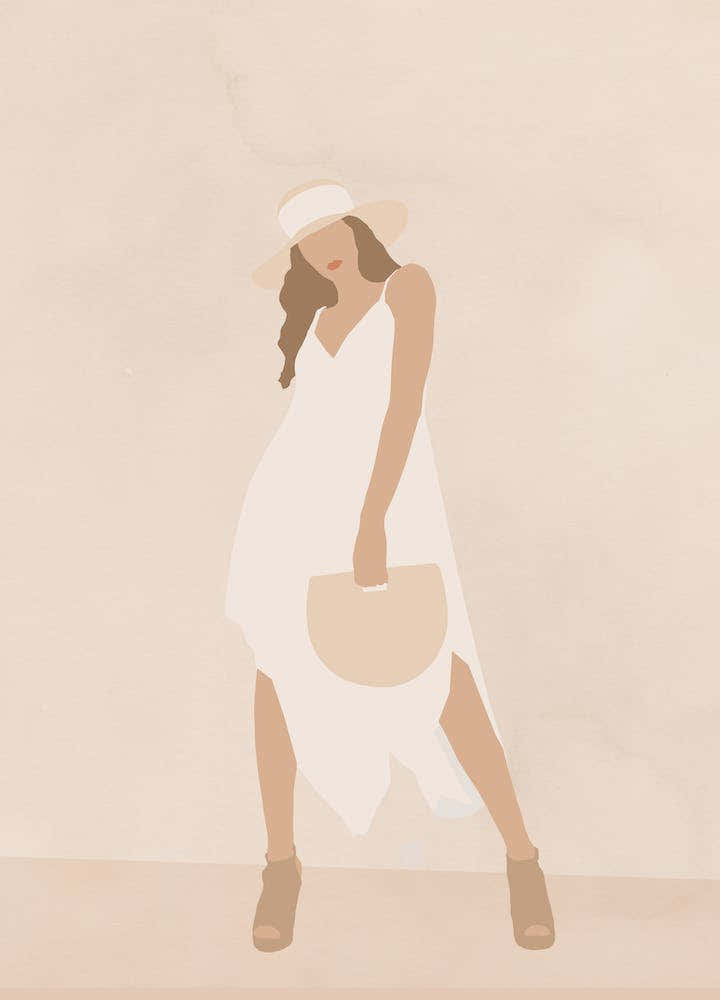 Woman In White Dress