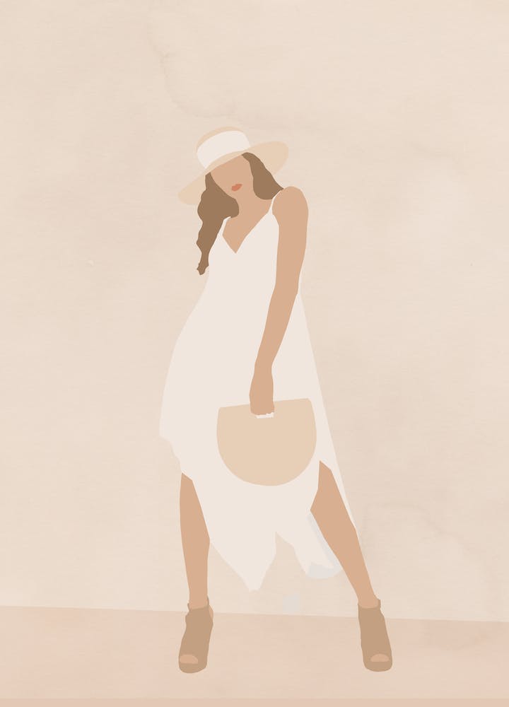 Woman In White Dress