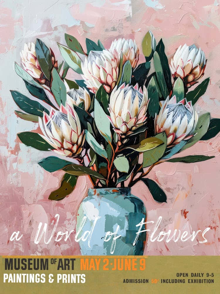 A World Of Flowers, Van Gogh Exhibition Protea 3