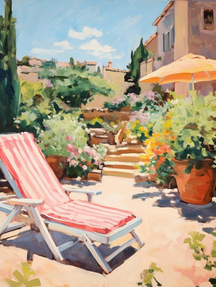 Sun Lounger By The Pool In Rome Italy 2