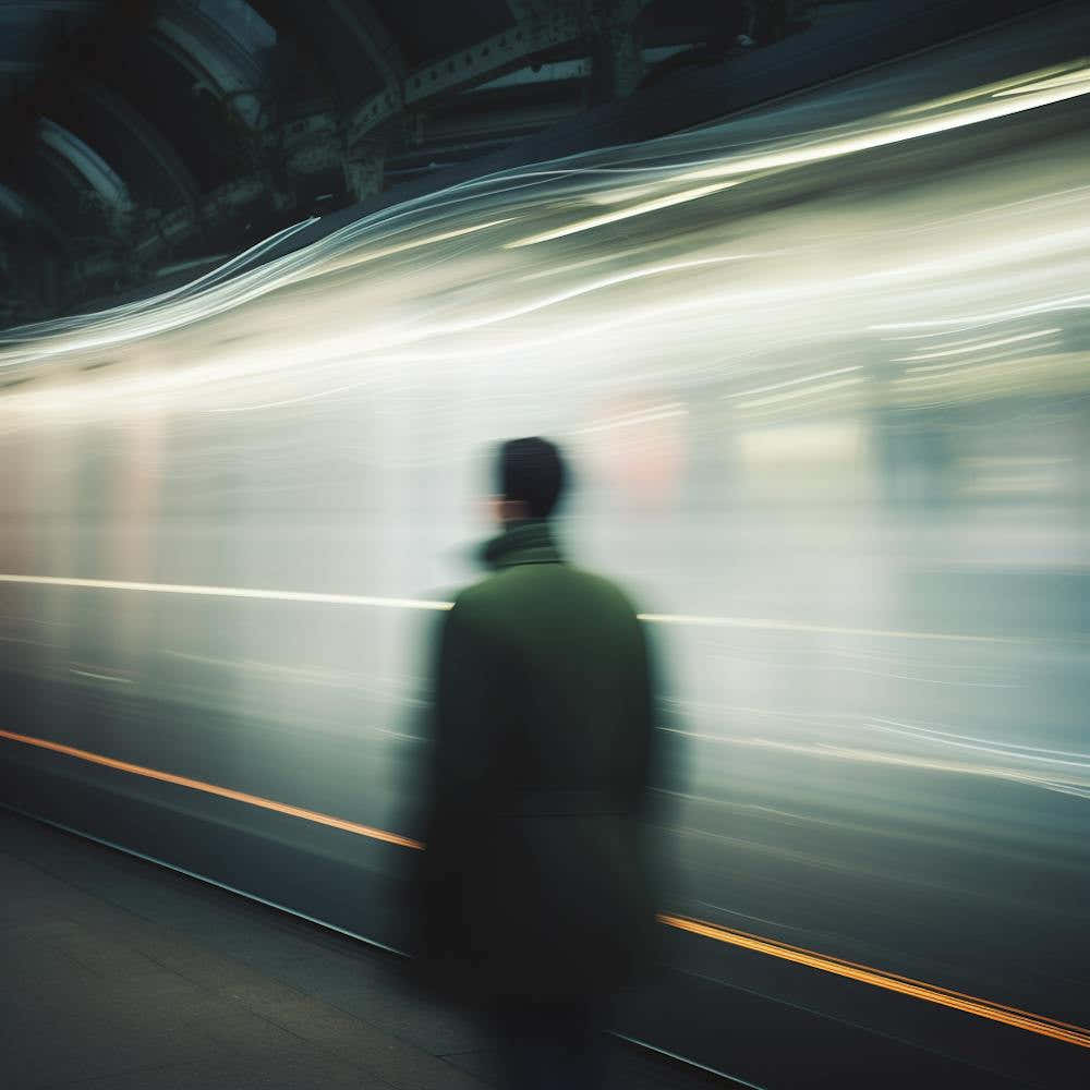 Man Waiting For A Train
