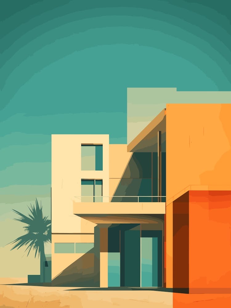 Huntington Beach California Abstract Orange Hues 6