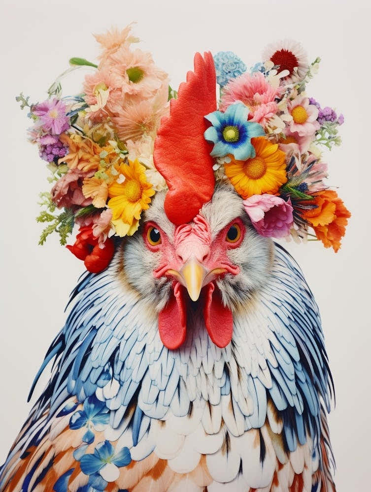 Bird With A Flower Crown Chicken 4