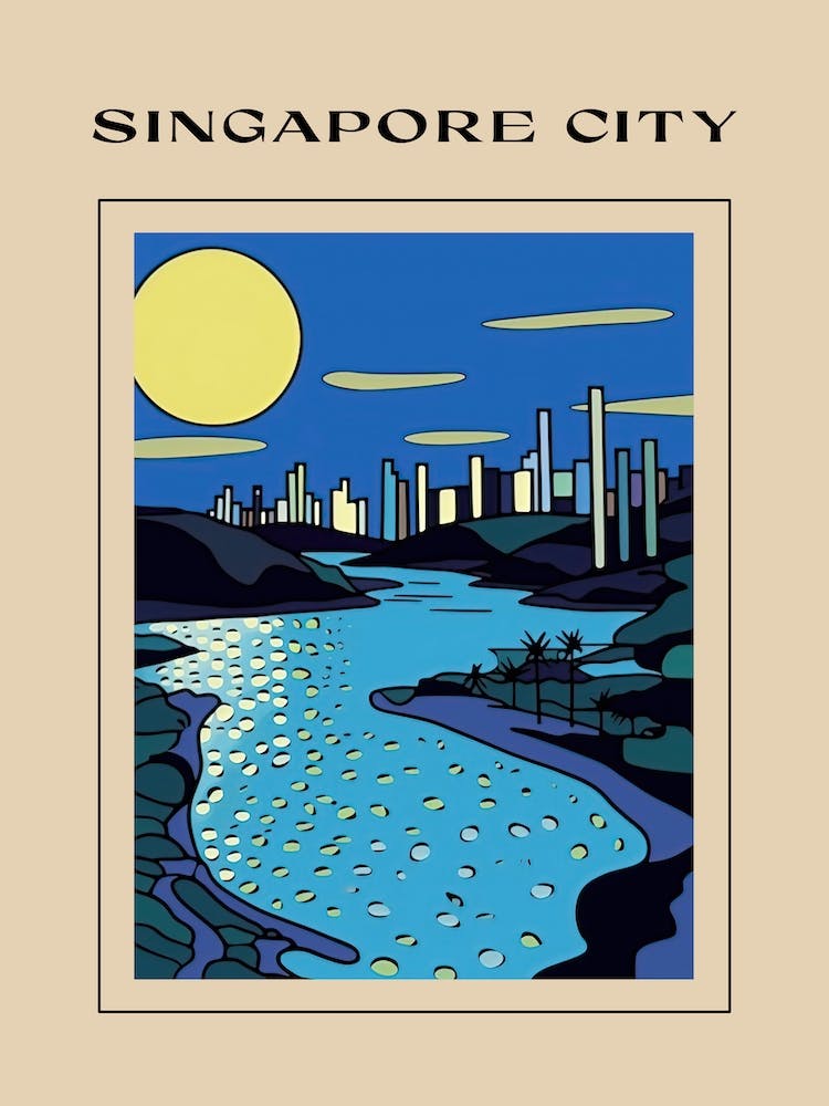 Minimal Design Style Of Singapore City, Singapore 3 Poster