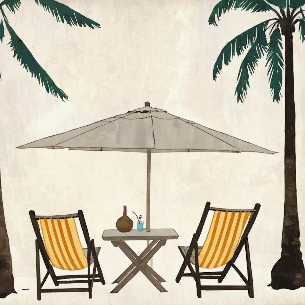 Beach Chairs And Umbrella 8