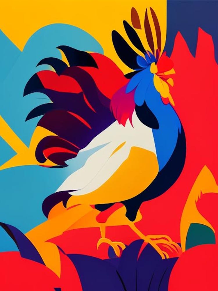 Rooster Pop Matisse Bird
