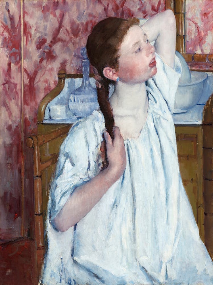 Girl Arranging Her Hair (1886), Mary Cassatt