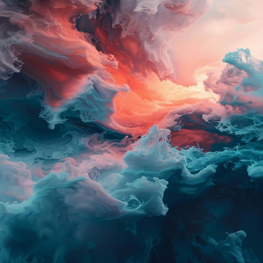 Thatworksmedia Iphone Wallpaper Abstract Cloud Painting Pink and Blue 2