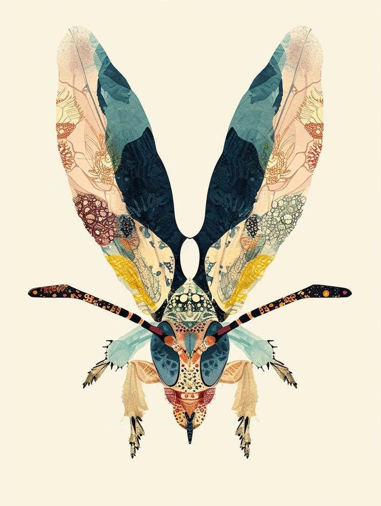 Colourful Insect Illustration Hornet 15