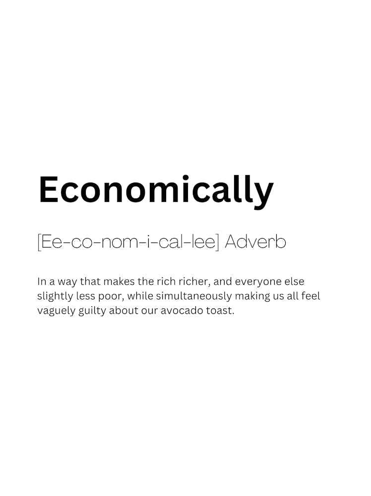 Economically Definition Meaning