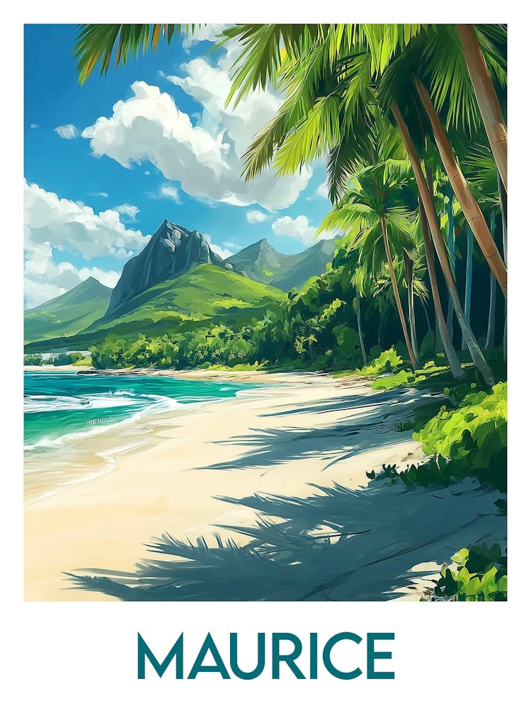 Affiche de voyage Maurice 1
