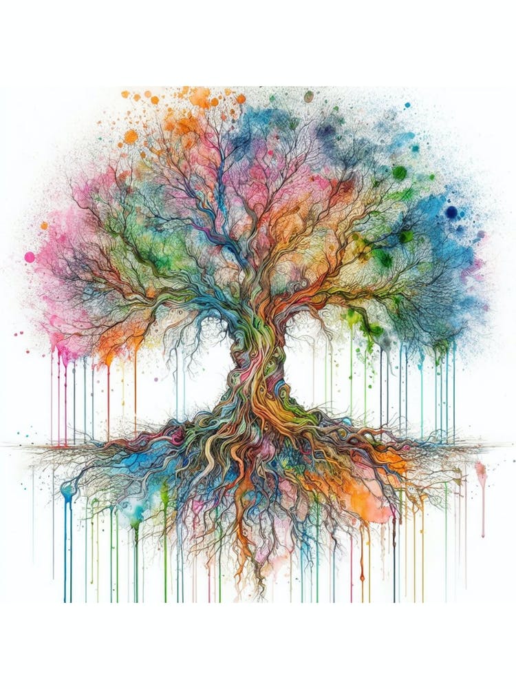 Watercolour Tree Of Life