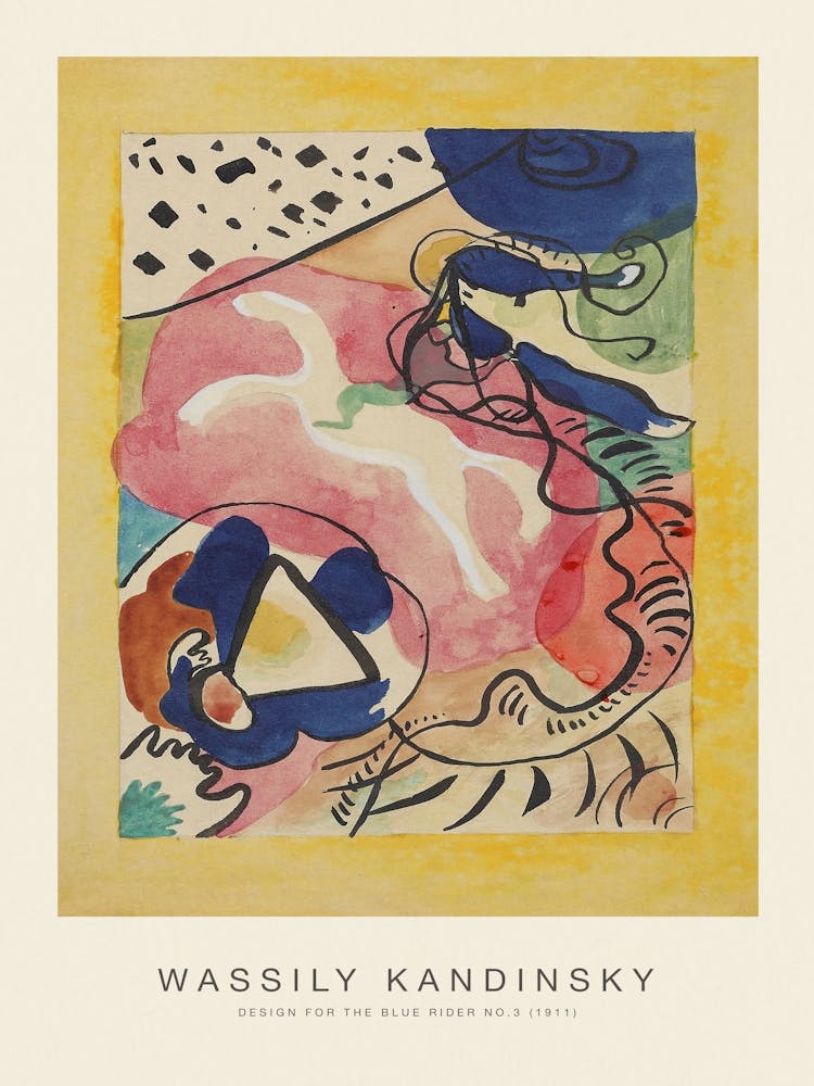DESIGN FOR THE BLUE RIDER NO.3 (SPECIAL EDITION) - WASSILY KANDINSKY