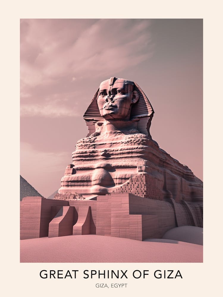 Great Sphinx Of Giza Egypt Travel Poster