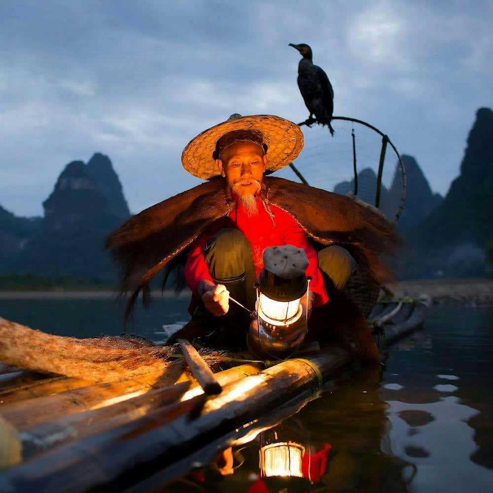 Cormorant fishing Liu Jiang