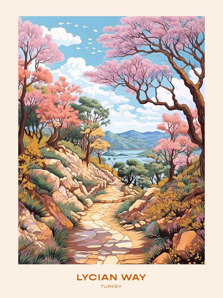Lycian Way Turkey 2 Hike Poster