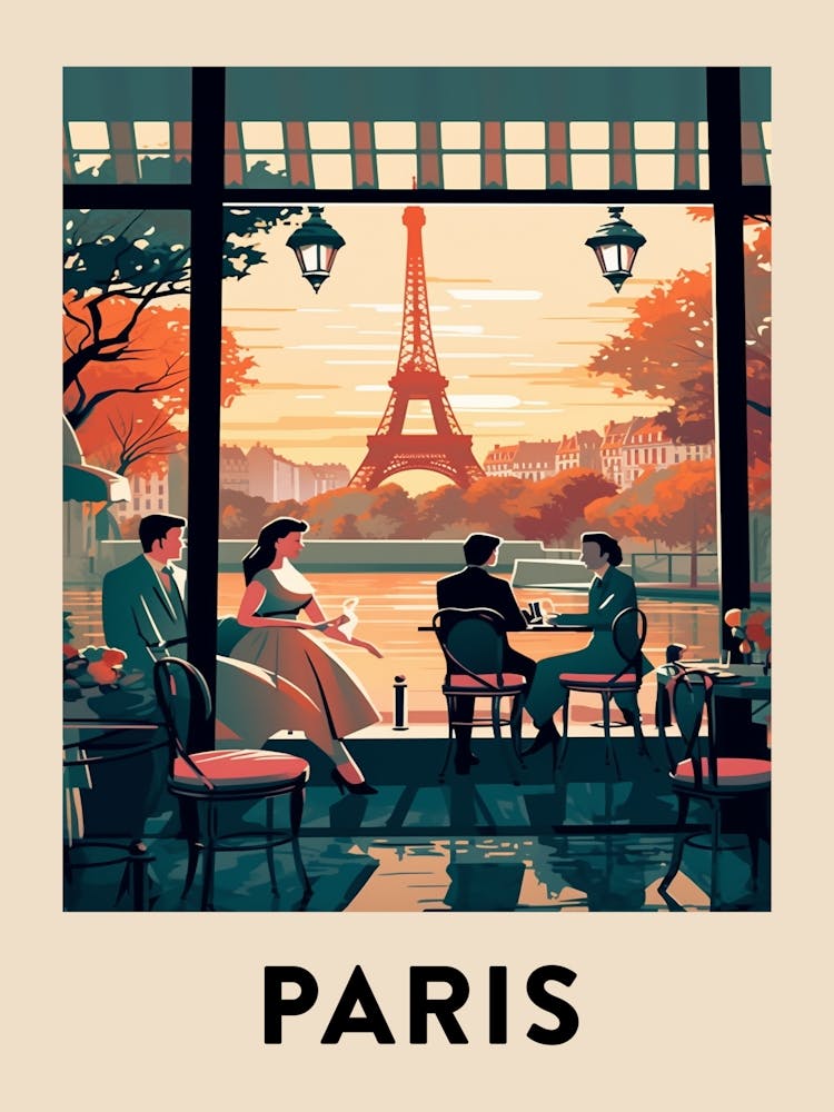Vintage Travel Poster Paris 4