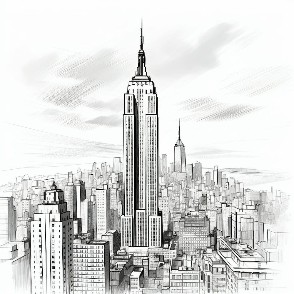 Empire State Building In New York City 1