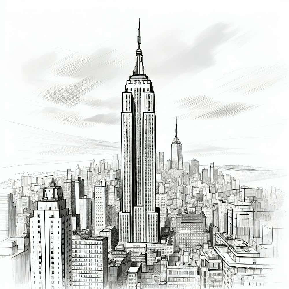 Empire State Building In New York City 1