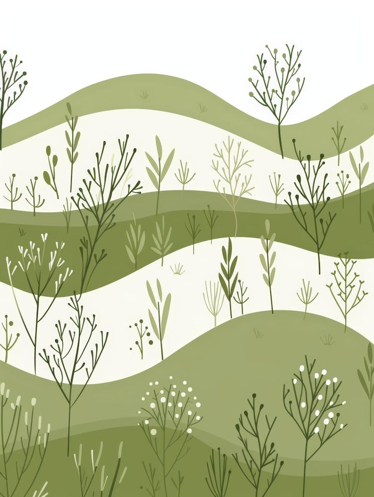 Winter Landscape With Trees