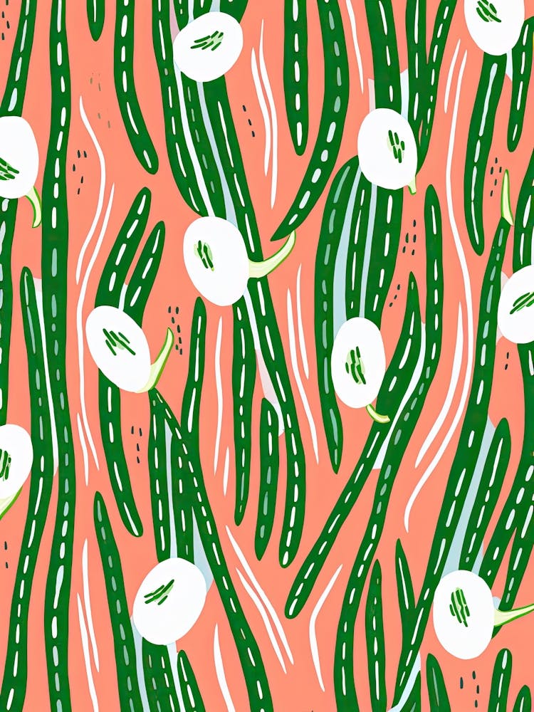 Garlic Scapes Summer Illustration 3