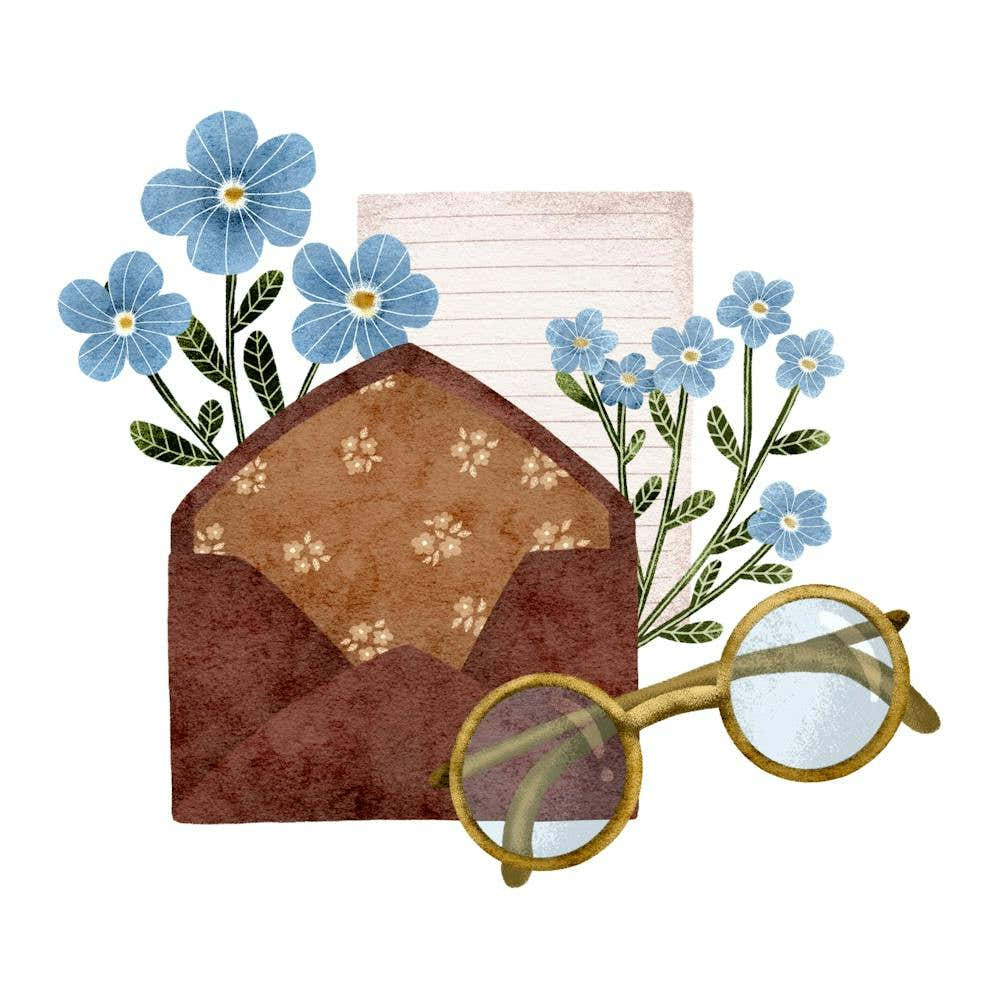 Forget Me Not and love letter