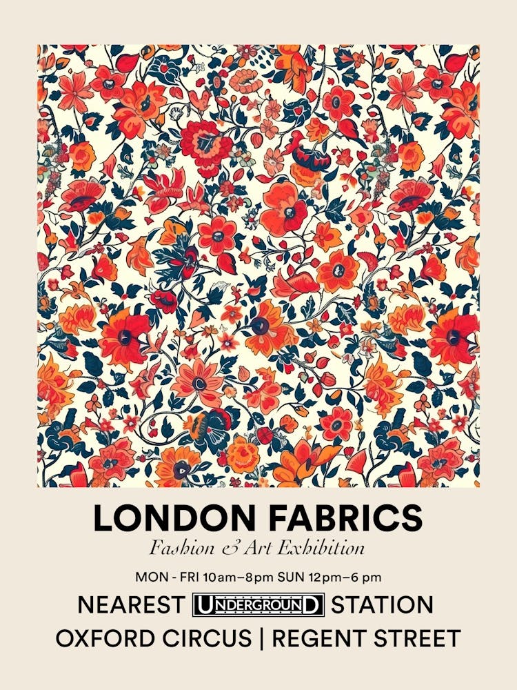 Poster Lily Lane London Fabrics Floral Pattern 8
