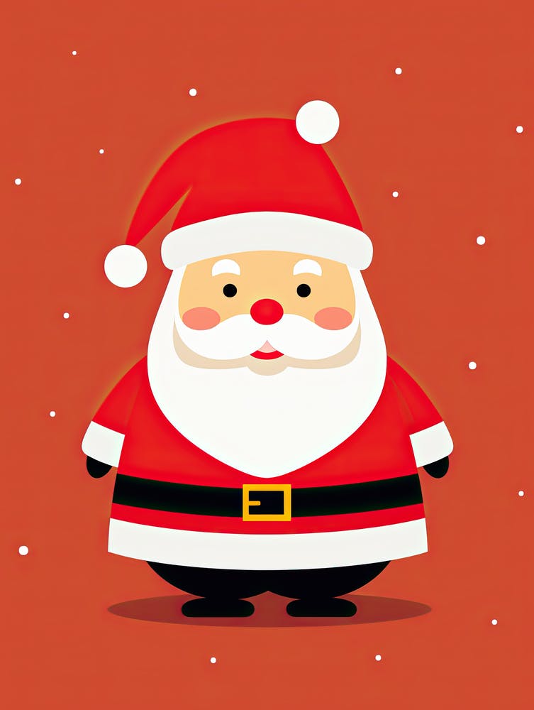 Cute Santa Claus In The Snow