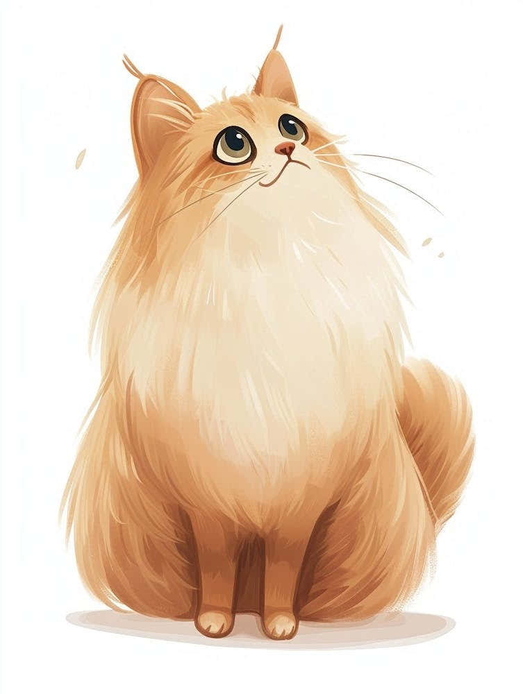 Somali Cat Clipart Illustration 3