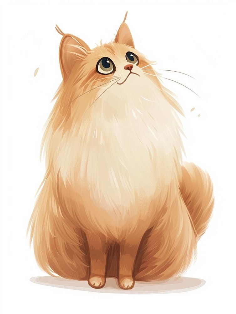 Somali Cat Clipart Illustration 3