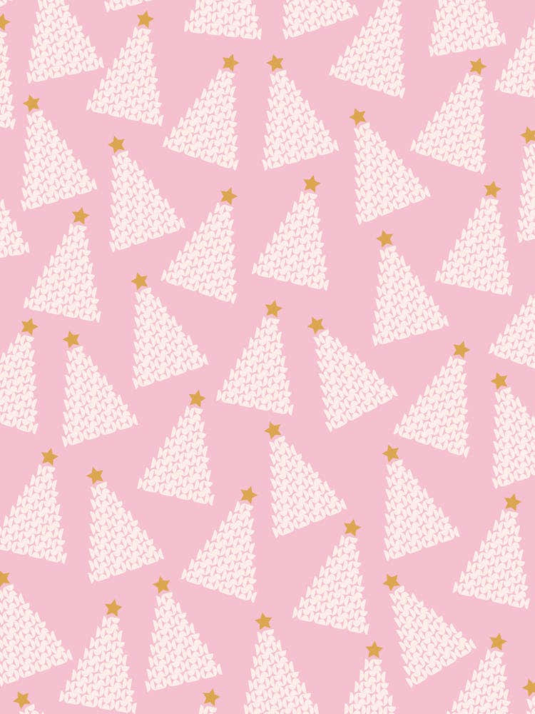 Christmas Tree Pattern Pink