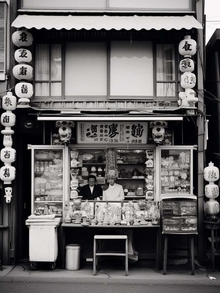 Tokyo, Japan, Black And White Old Photo 2