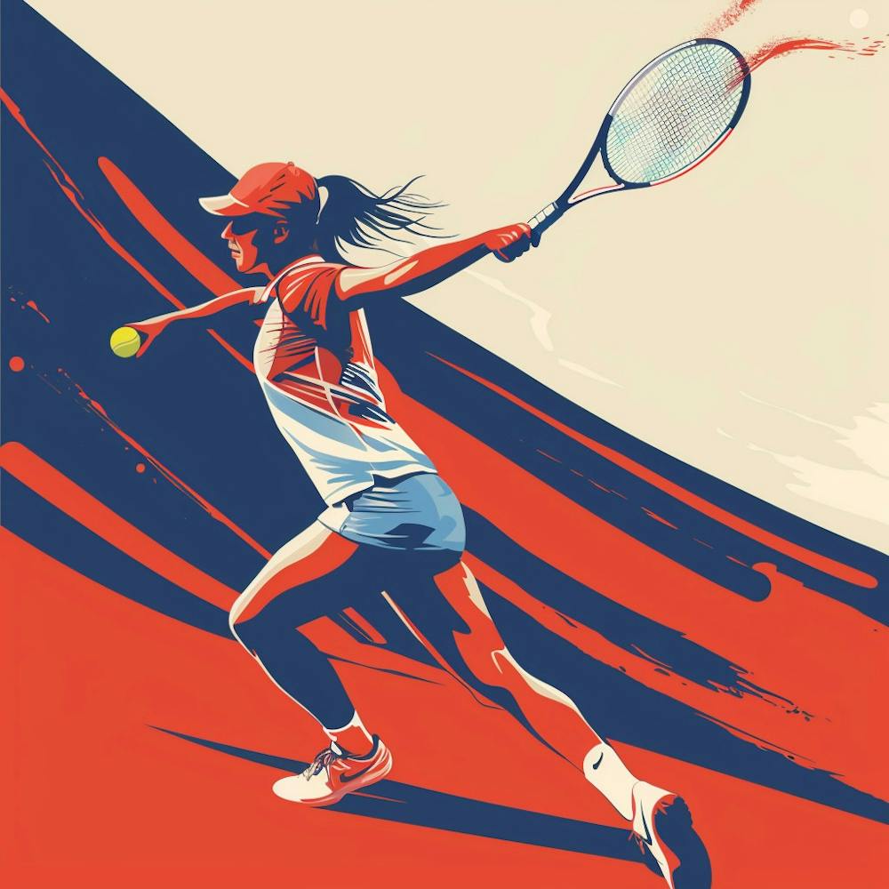 Tennis Player In Action 2