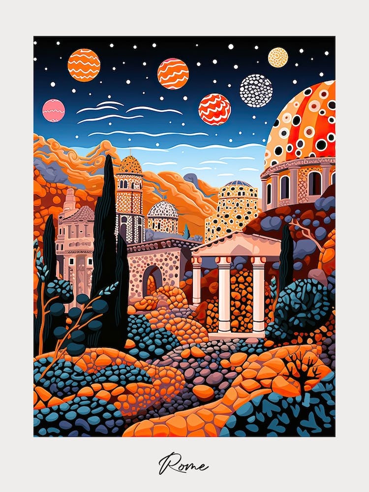 Poster Of Rome, Illustration In The Style Of Pop Art 4