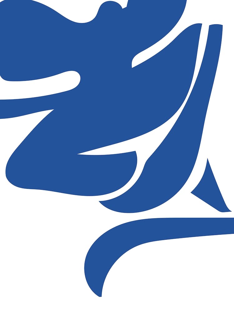 Deconstructed Lines Figure Detail Blue