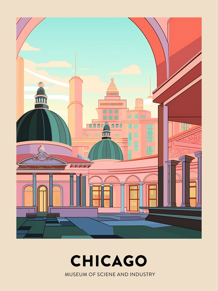 Museum Of Sciene And Industry Chicago Travel Poster