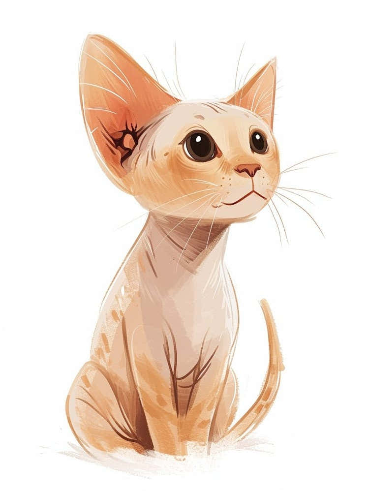 Sphynx Cat Clipart Illustration 2