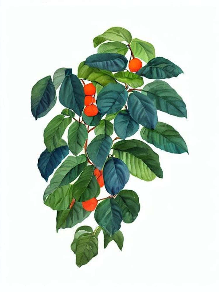 Ming Aralia (Polyscias Fruticosa) Watercolor