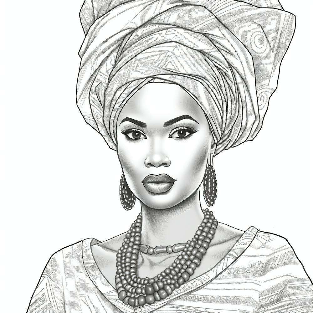 African Woman In A Turban