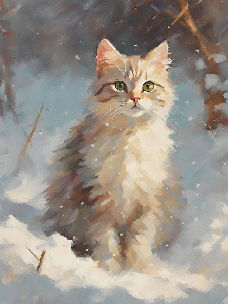 Cat In The Snow