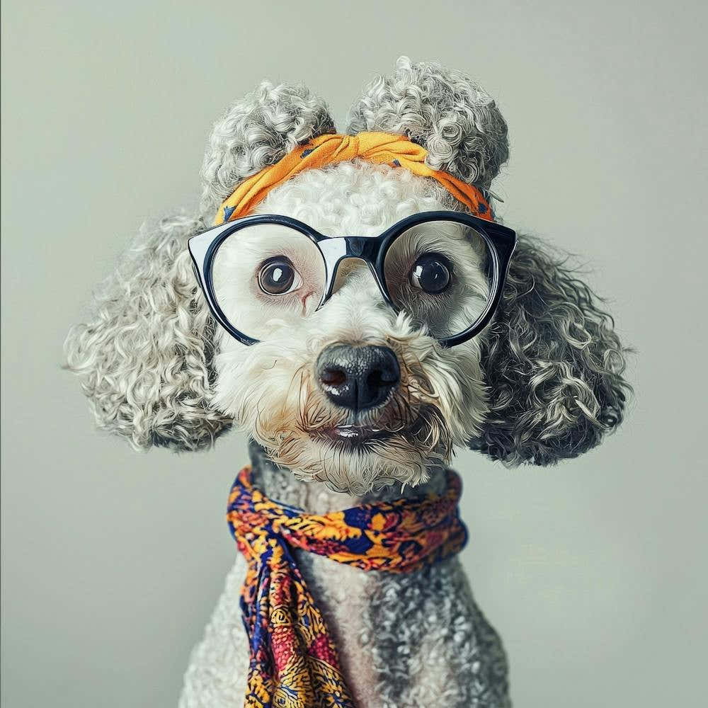 Poodle With Glasses 1